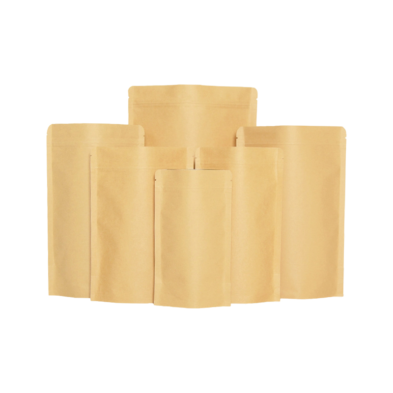 Kraft paper self-standing packaging bag