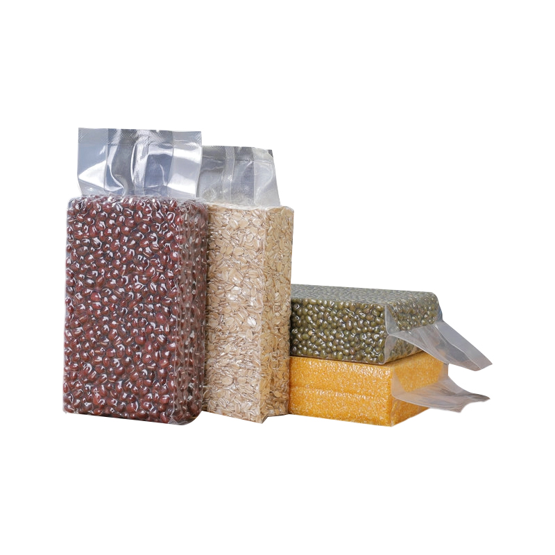 Transparent food vacuum rice brick seal bag