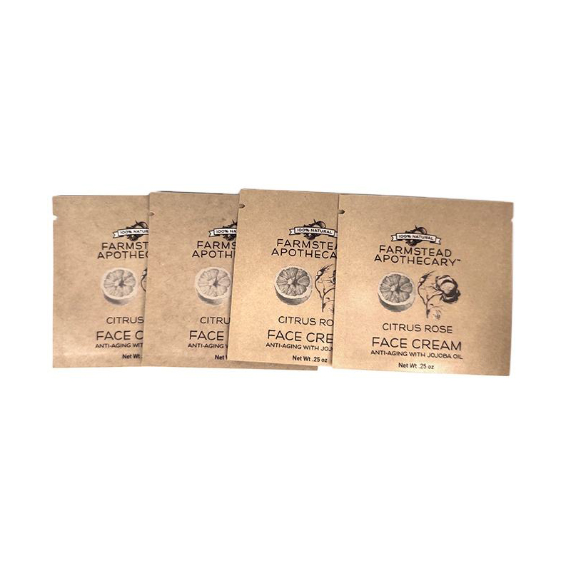 Small Kraft Paper & Aluminum Foil Sachet Bags (3-Side Sealed)